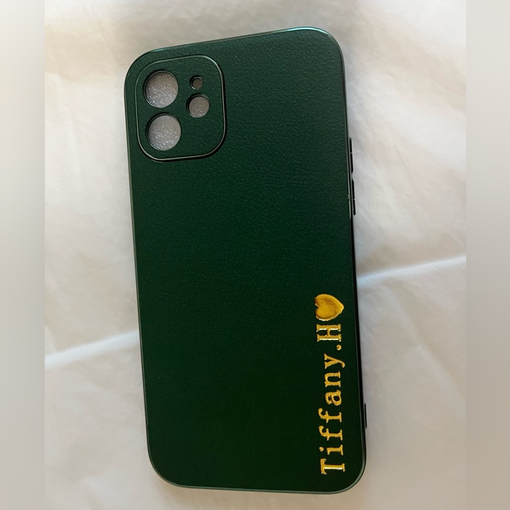 Green Leather Phone Case